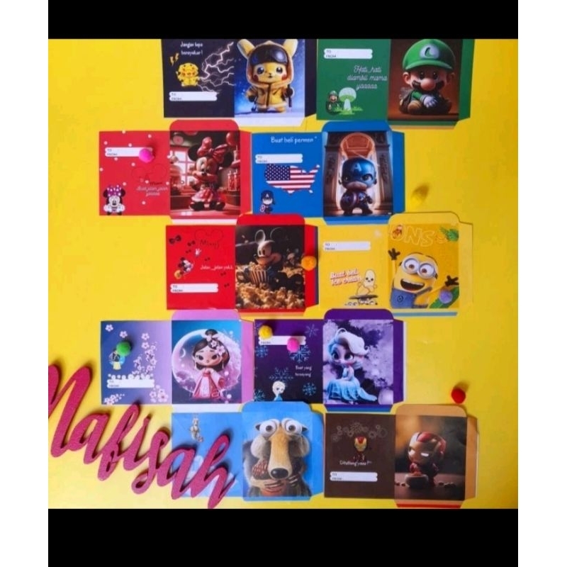 

Amplop Lebaran Medium Motif Disney Siap Pakai Isi 100pcs