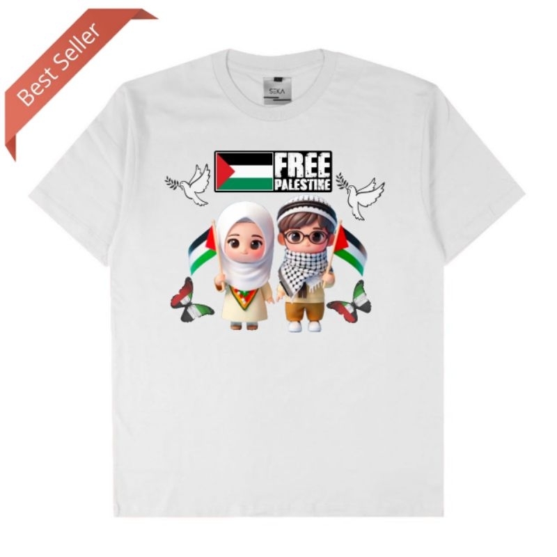 BAJU KAOS ANAK PALESTINA FREE PALESTINA