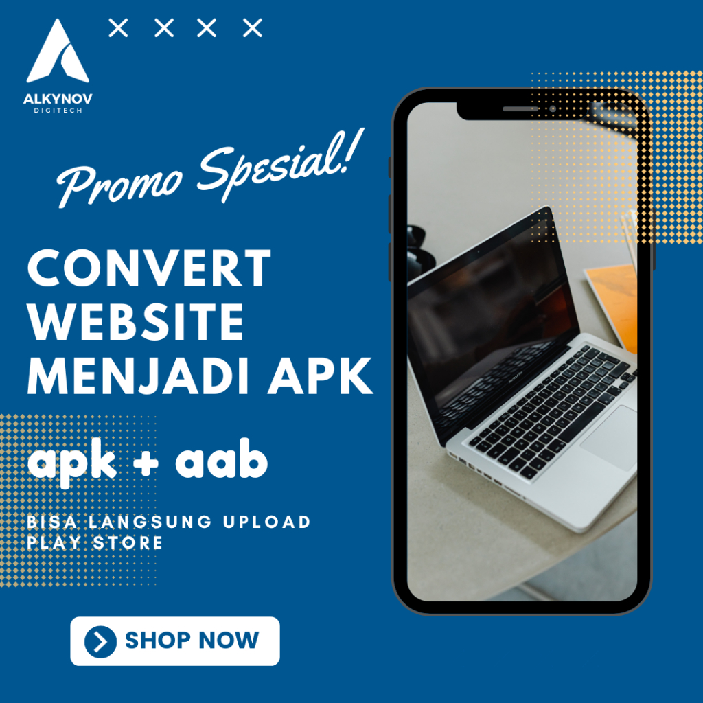 Aplikasi Android / Convert Website Menjadi APK Webview Android + Siap Upload Playstore