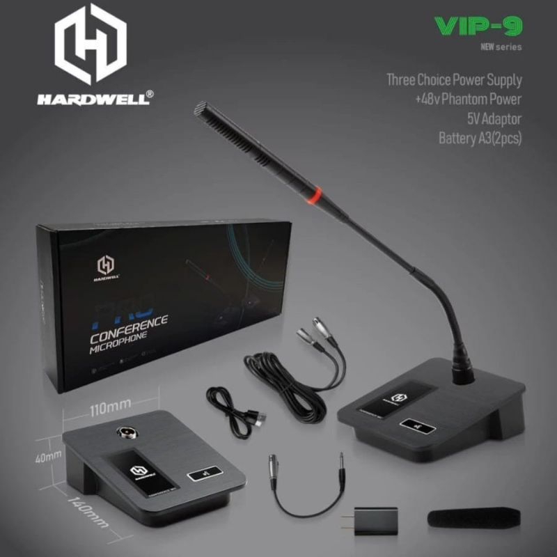 Mic kabel meja hardwell Vip-12 VIP 12 mic podium hardwell original