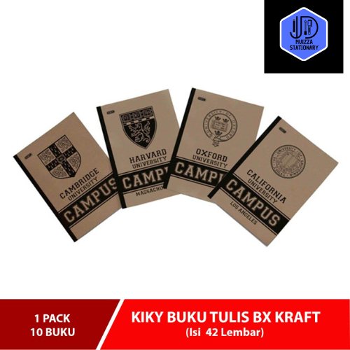 

KIKY Buku Tulis BX 42 Lembar Kraft (Cover Kraft) - 10 Buku