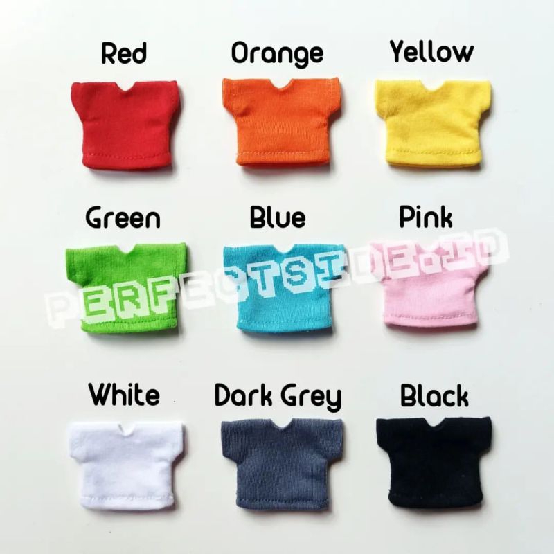 Nendoroid Clothes T-Shirt Kaos Polos Nendoroid Doll YMY Obitsu Yomane