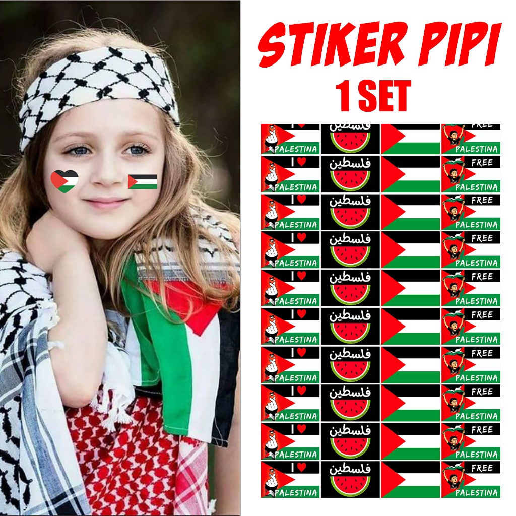

Stiker Pipi Palestine - Tempelan Pipi Bendera Sticker Palestina