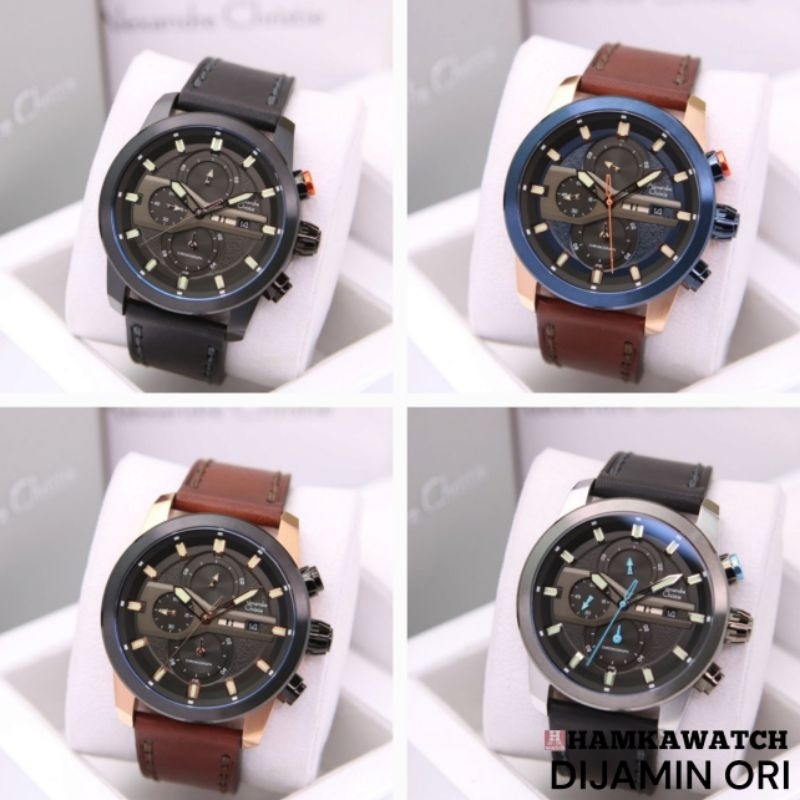 jam tangan pria alexander cristie original ac6559 full black