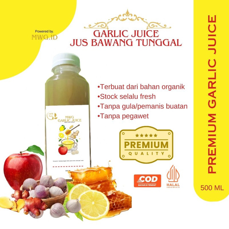 

MWG - 500ml Jus Bawang Tunggal Madu Lemon Jahe Merah Cuka Apel