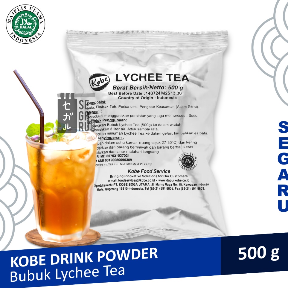 

Terlaris Lychee Tea Kobe | Teh Bubuk Leci Tea Powder Drink Halal 500 gram ♪↔✴❆