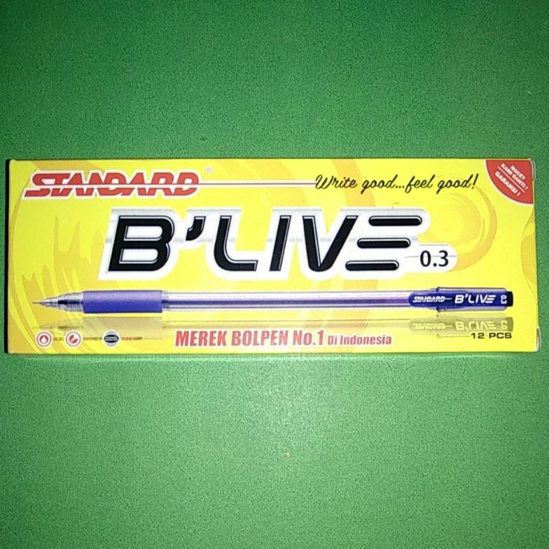 

Kekinian.. Pulpen Standard B'Live Isi 12 ( Kemasan / pak) 92