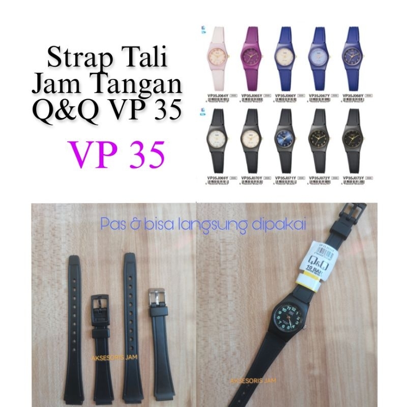 Strap Tali Jam Q&Q QnQ QQ VP35 VP - 35 VP - 35. Pas bisa lgsg dipasangkan