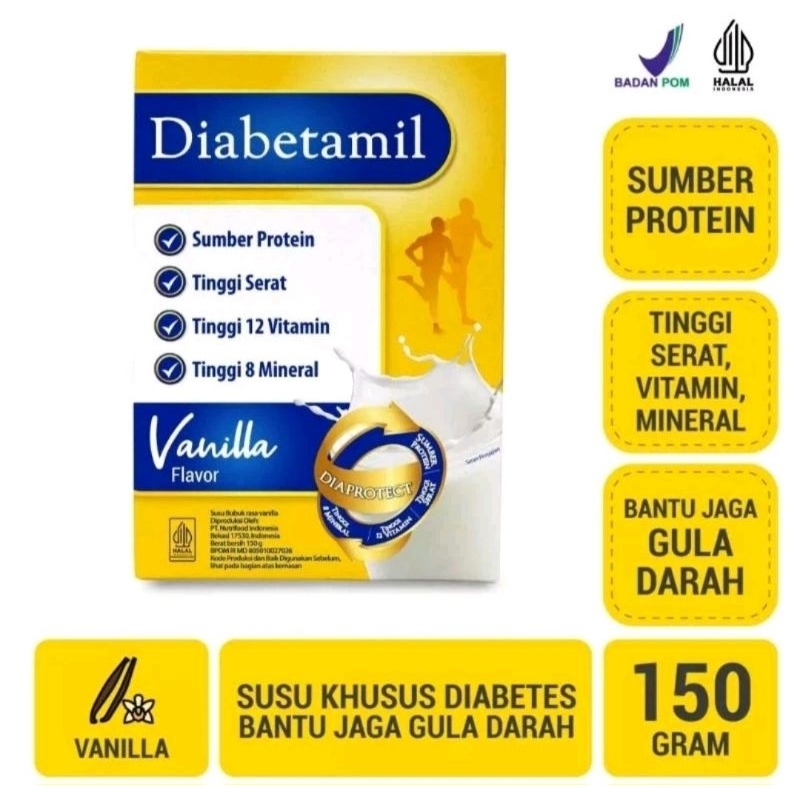 Diabetamil Susu Bubuk Milk Vanilla 150g