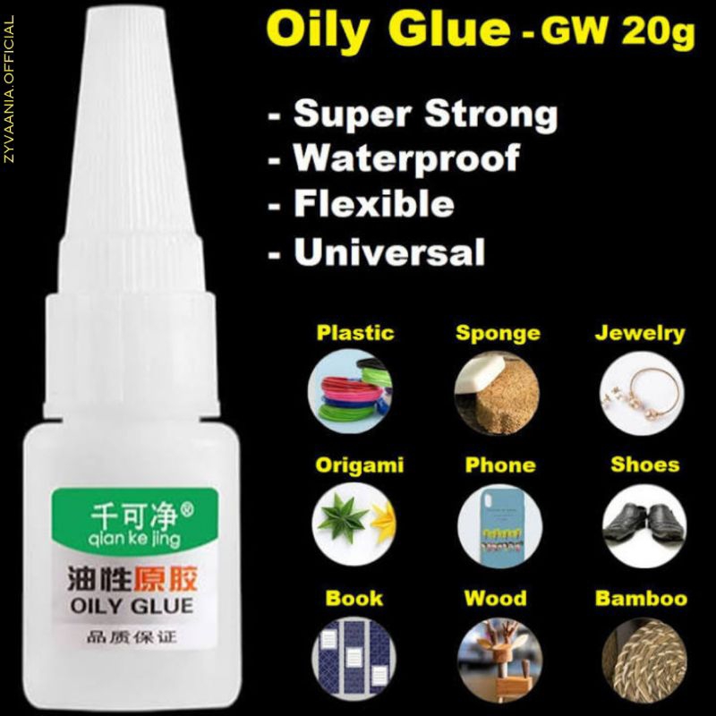 

Oily Glue Lem Setan Instant Super Strong 50gr 20g