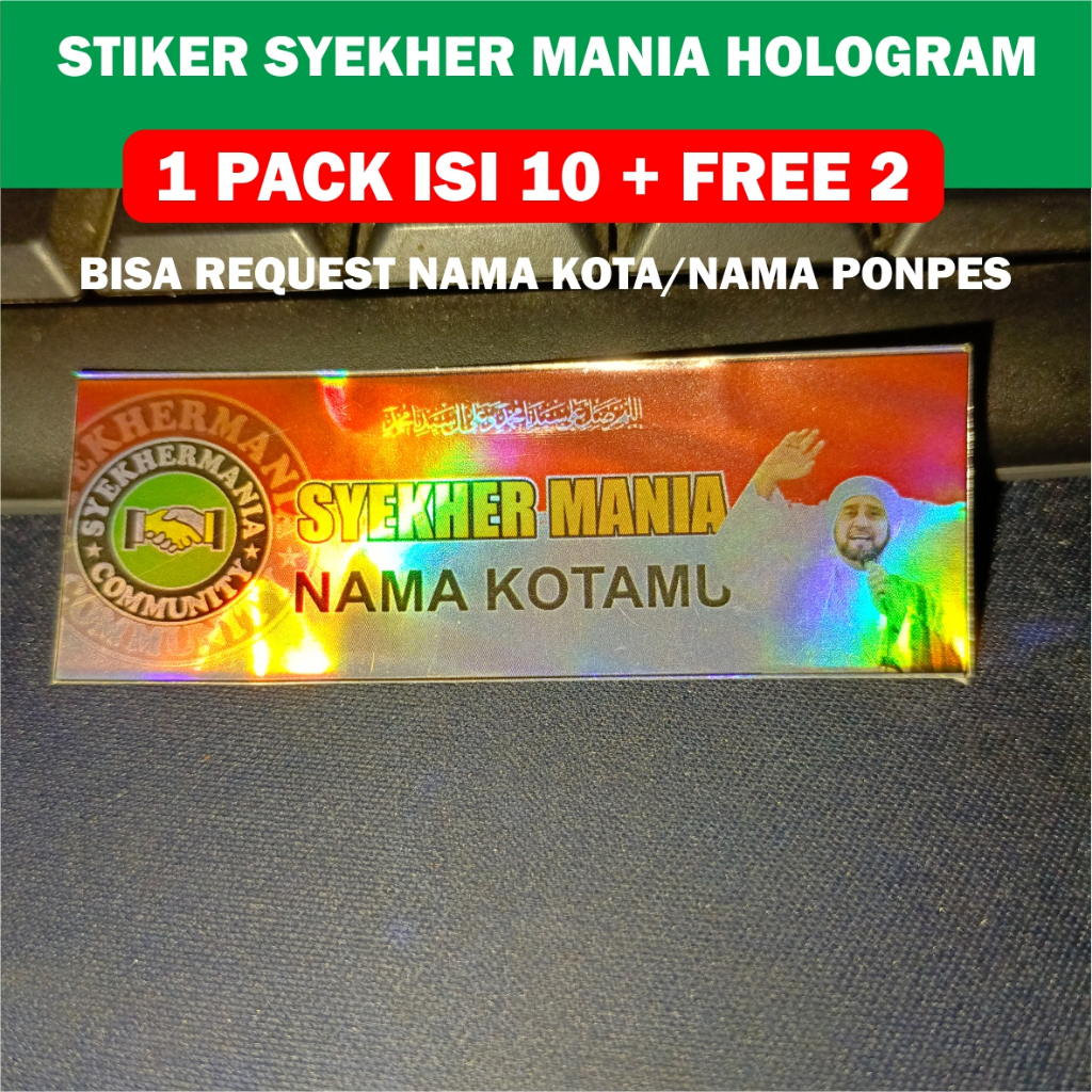 

(isi 12 pcs) Stiker Syekher Mania Hologram Terbaru
