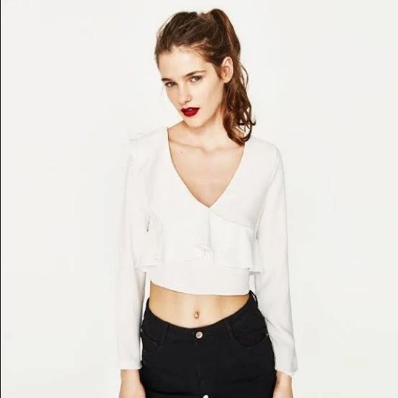 Zara White Blouse