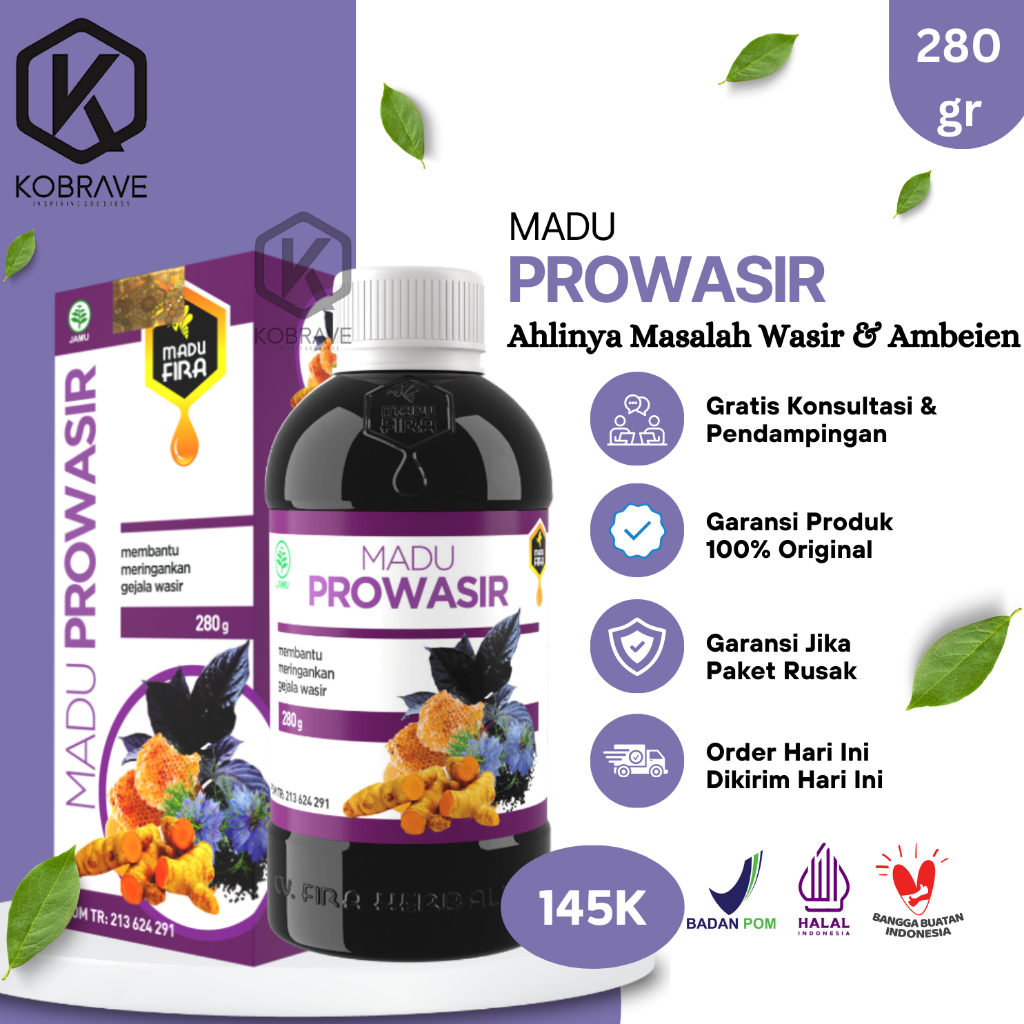 Madu Prowasir Asli 100% Original Obat Herbal Wasir Ambeien Atasi BAB Berdarah Benjolan Anus - Pro Wa