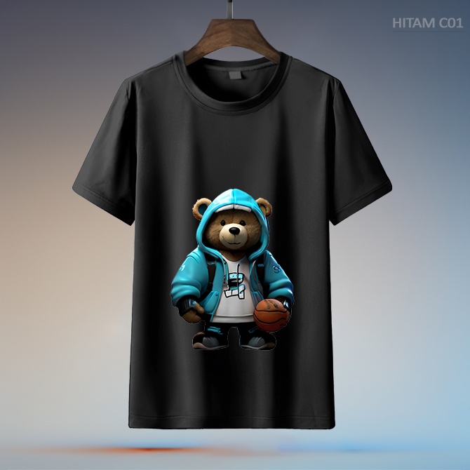 Kaos Trendy BY CHAKER / T-Shirt Bear - C01 / KAOS BERUANG / KAOS DISTRO BERUANG / Kaos Distro premiu