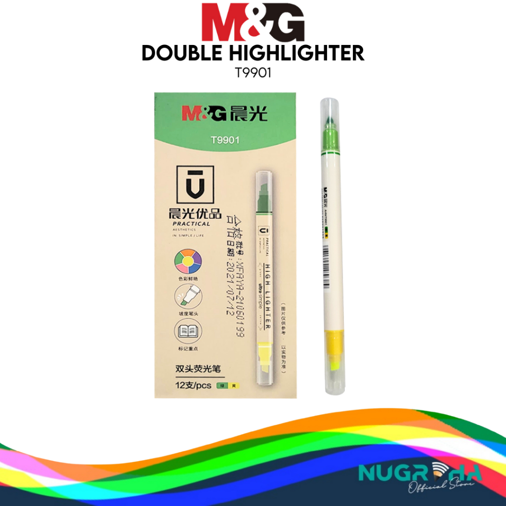 

M&G Highlighter T9901 2 Ujung Pen Penanda Berwarna