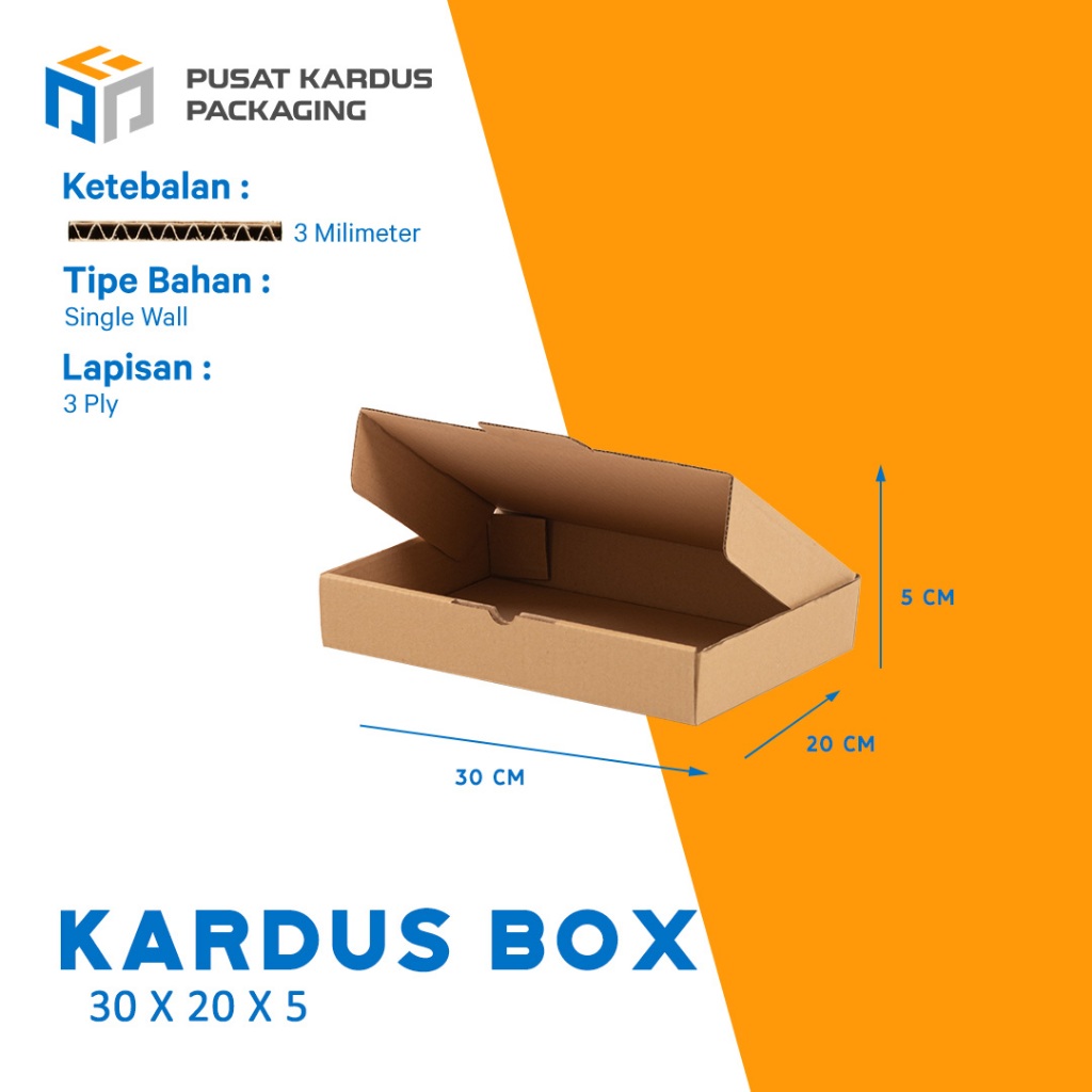 

Kardus Diecut Packaging Polos 30x20x5