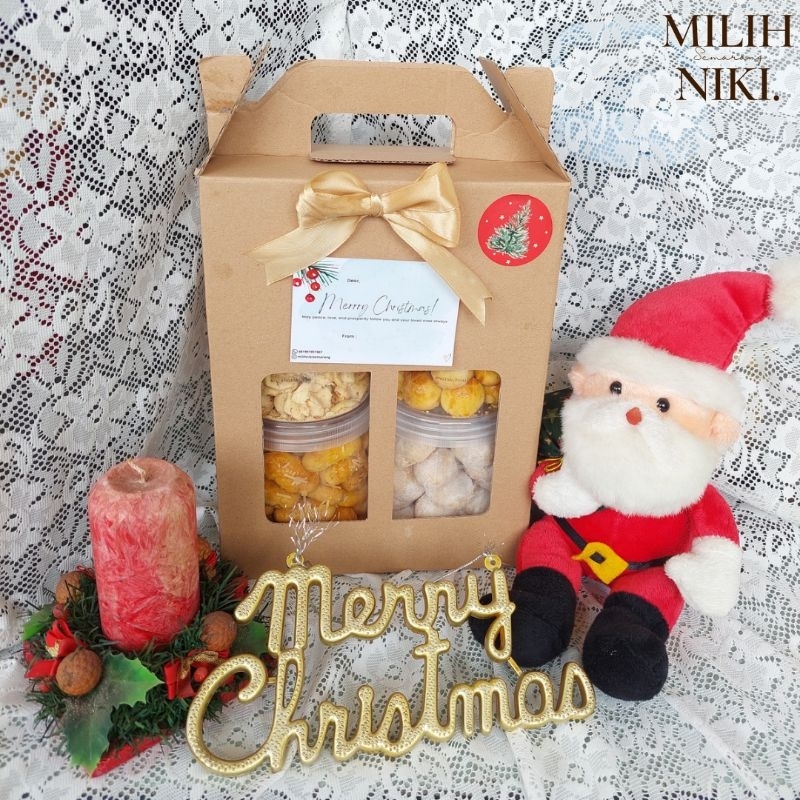 

HAMPERS NATAL KUE KERING MURAH ENAK NASTAR SAGU KEJU CHOCOCHIP KASTENGEL PUTRI SALJU