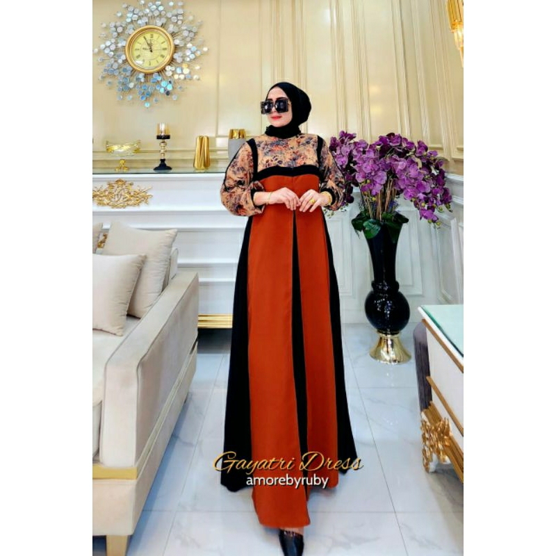gamis busui gamis elegant Gayatri dress Amore by ruby