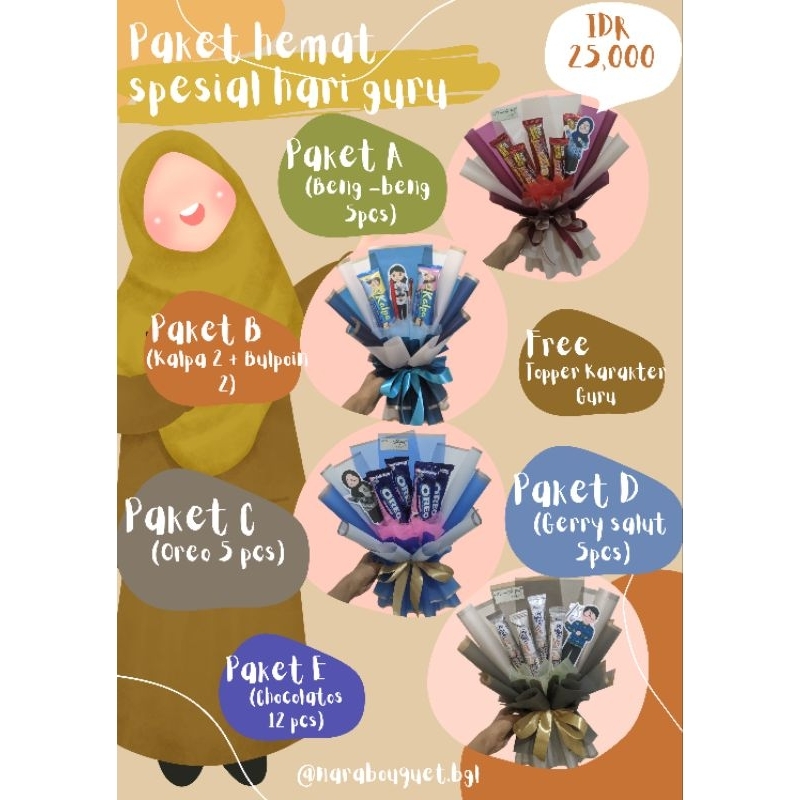 

Buket Hari Guru Buket Snack Hemat Murah Meriah