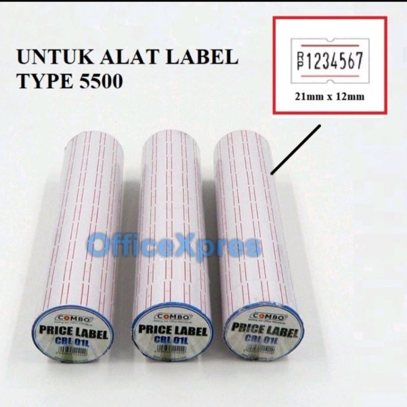 

Label Harga/Kertas Label1 Baris/ PriceLabel 1 Line Putih Combo