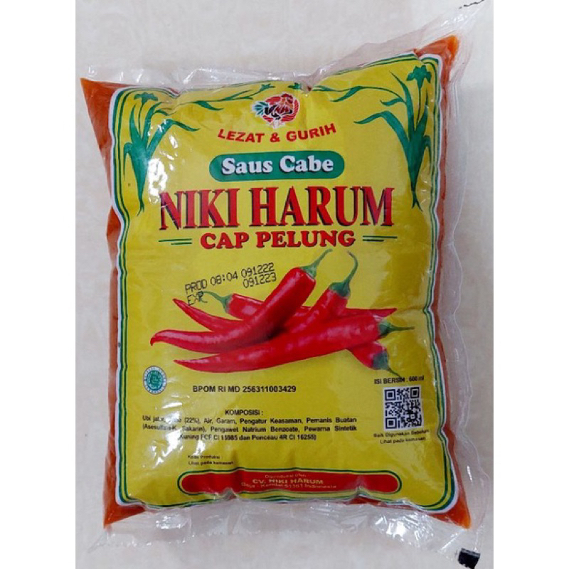 

Saos Sambal Niki Harum Cap Pelung 1 pcs | Saus Sambal Niki Harum Cap Pelung | Saos Pelung | Saus Pelung
