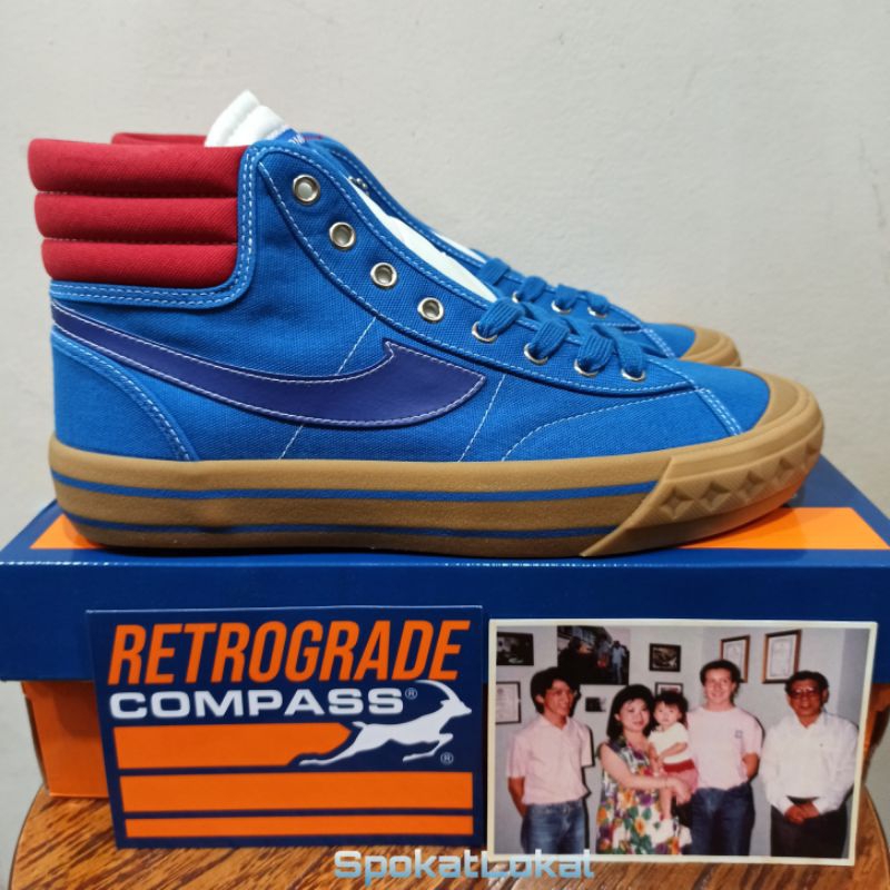 Sepatu Compass Retrograde Hi/High Blue Gum Size 35 - 44 Original BNIB Fullset