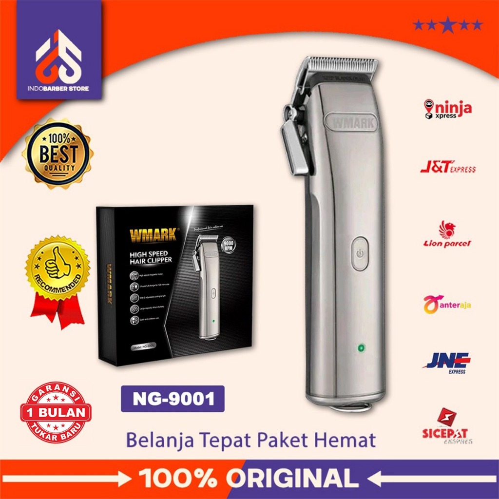 Hair Clipper Wmark NG 9001 Mesin Cukur Elektrik 9000 Rpm Alat Pangkas Rambut Barbershop 9000 Rpm Ori