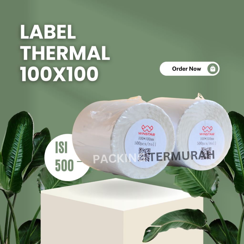 

Label Stiker Thermal 100 x 100mm 500pcs