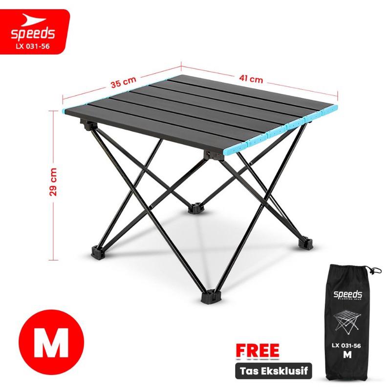 Meja Lipat Speeds Aluminium Portabel Indoor Outdoor Camping  Folding Table Kokoh