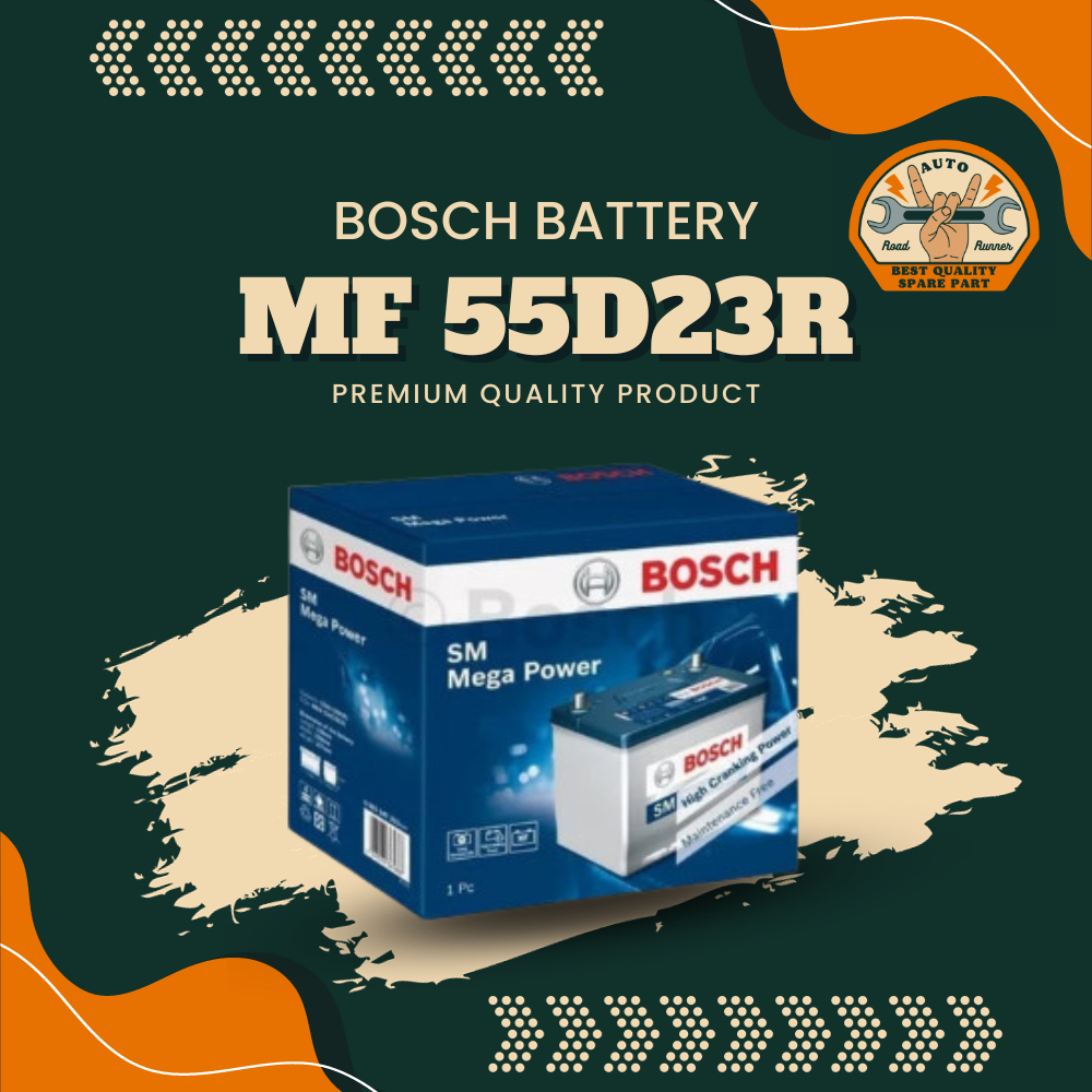 TERMURAH AKI KERING BOSCH Aki Kering Mobil MF 55D23R 60Ah BERKUALITAS