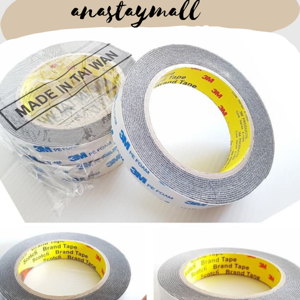 

Double tape 3M foam Putih 2cm x 4.5M|[1 Gulung] Double Tape Foam Merk 3M Original Taiwan