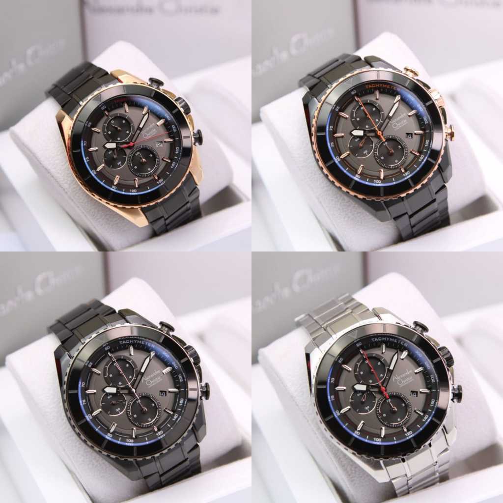 JAM TANGAN PRIA ALEXANDRE CHRISTIE AC 6503 AC6503 BLACK ROSEGOLD ORIGINAL