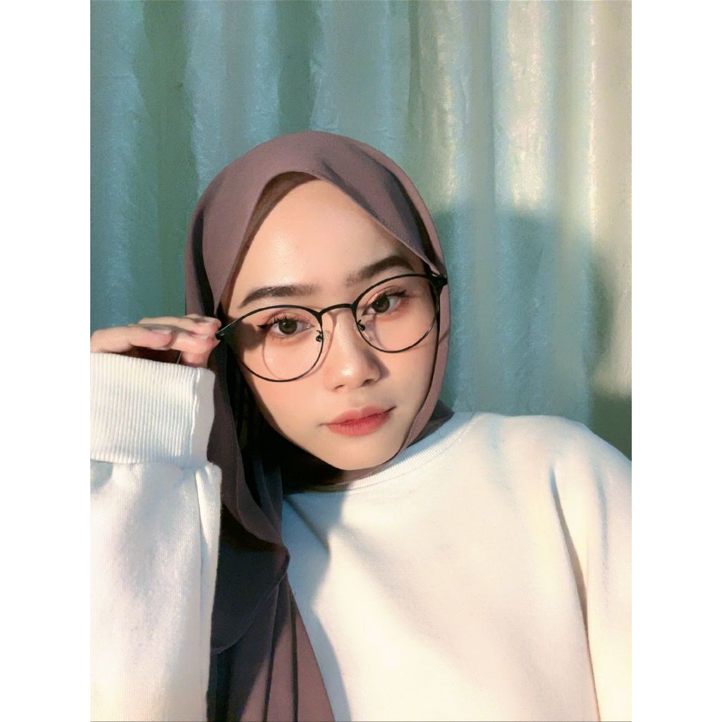 Colore.in Kacamata Anti Radiasi Lensa Minus Photocromic Anti Blueray Wanita Pria Terbaru Kacamata Fashion Metal Bentuk Bulat Anti Silau Frame Kacamata Komputer 9810-1
