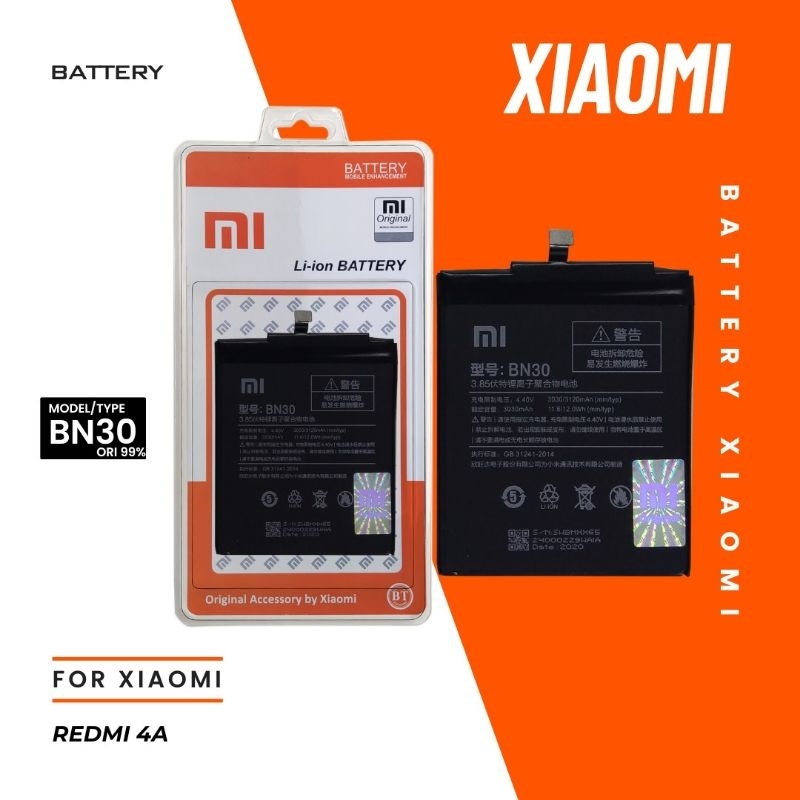 Baterai 100% Max ORIGINAL Redmi 4A - BN30
