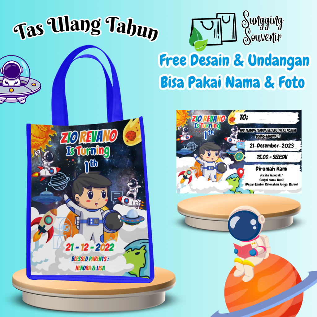 

50 Tas Snack Ulang Tahun Free Undangan Anak Bisa Custom Goodiebag Murah Muat Kfc