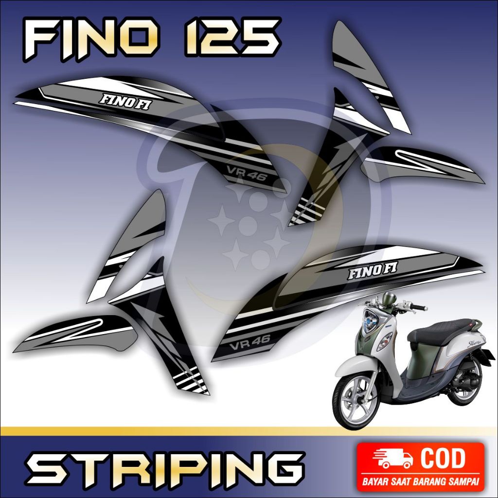 Striping Lis Fino 125 Stiker Variasi Motor Fino 125 Striping Yamaha Fino 125 Racing 1