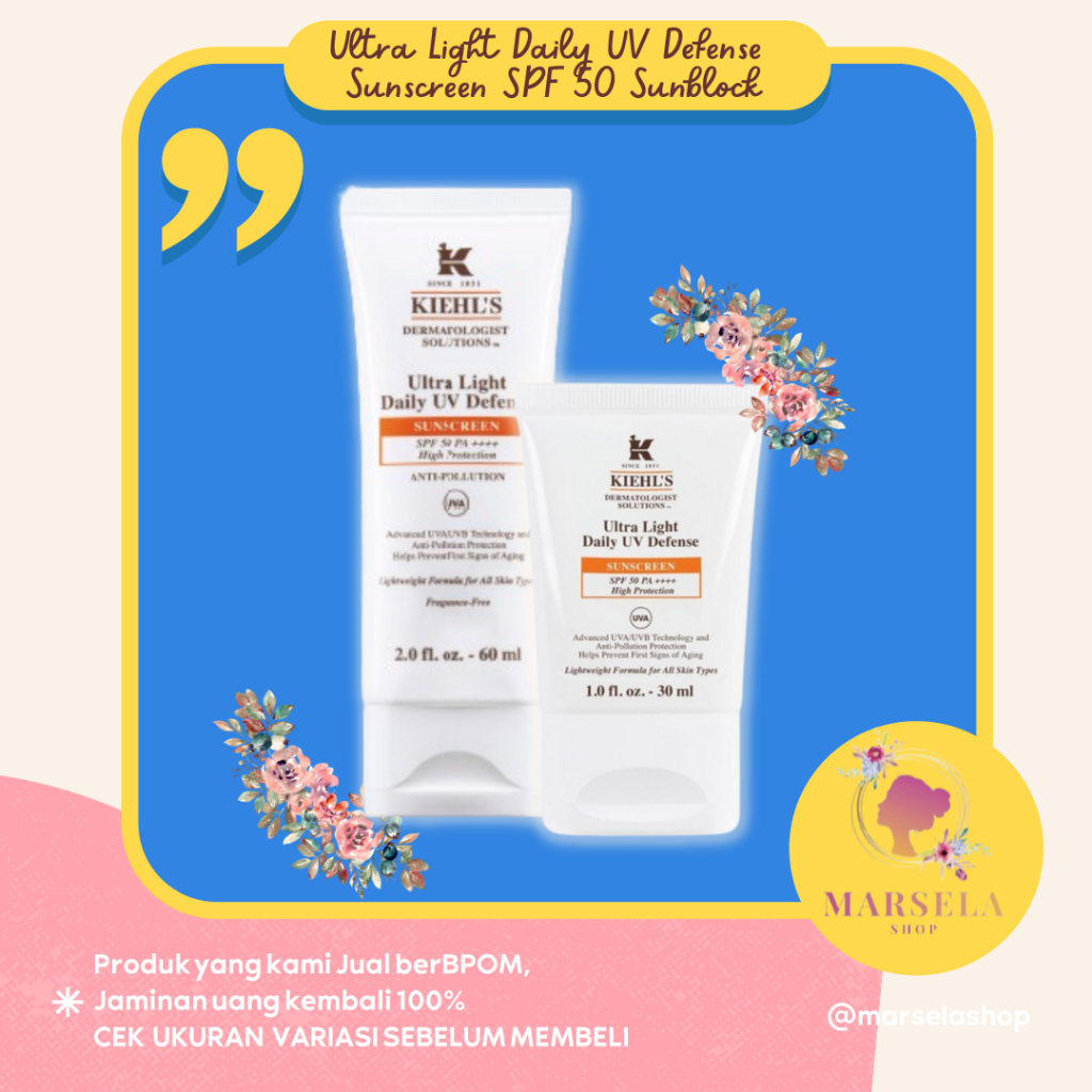 PROMO Kiehls Ultra Light Daily UV Defense Sunscreen SPF 50 Sunblock 30ml