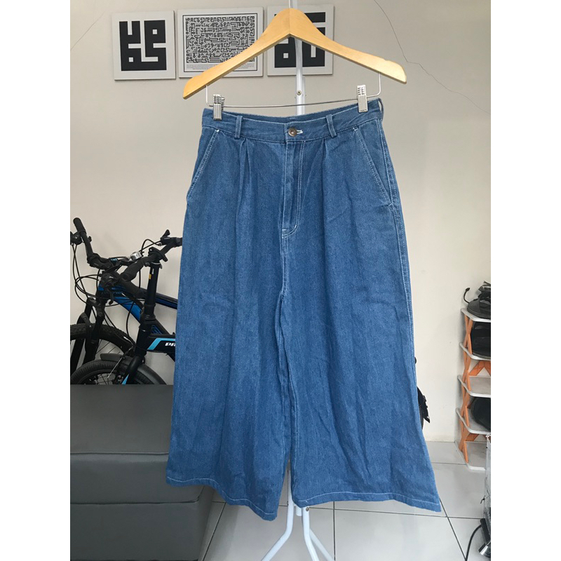Jeans Kulot Highwaist 7/8 cewe size 29 (second)