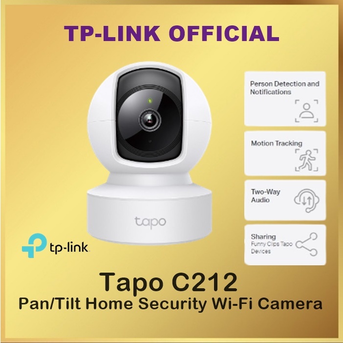 TP-Link Tapo C212 2K 3MP CCTV Pan/Tilt Home Security Wi-Fi Camera C212