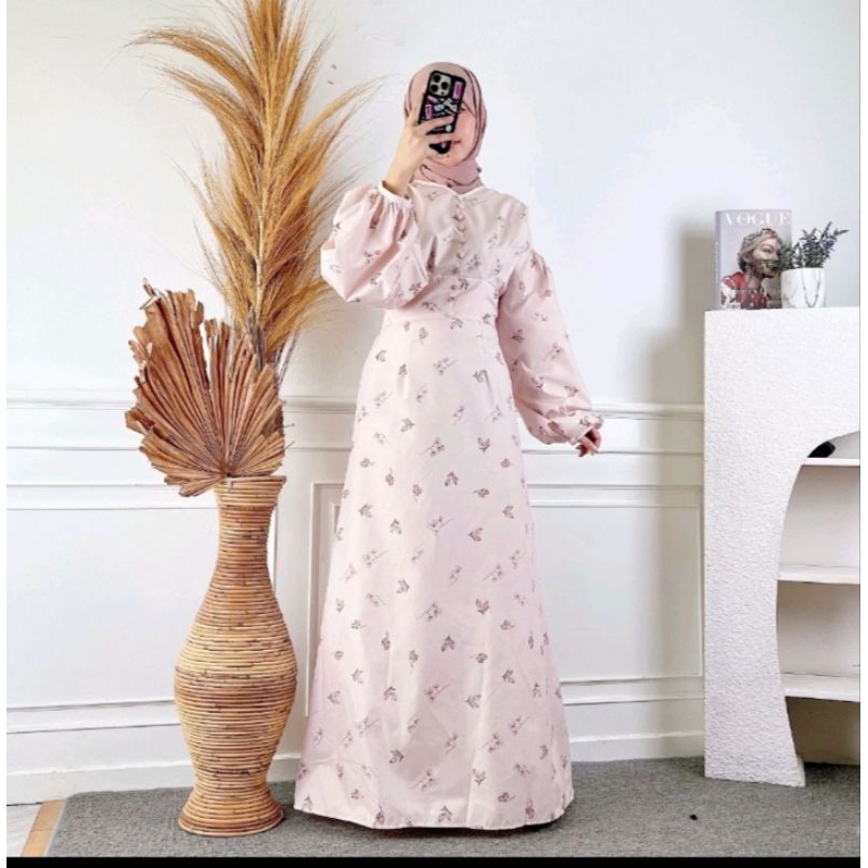 ADDELINE DRESS BAHAN KATUN POLY