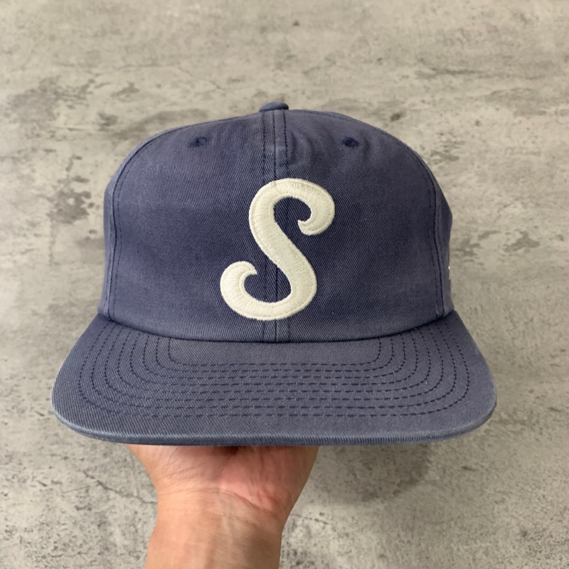 Topi Stussy Classic S Strapback Navy 6 Panel Cap