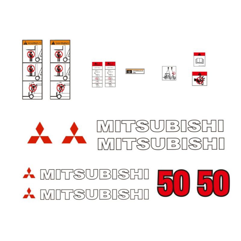 Stiker Forklift Mitsubishi 50 (5 Ton)
