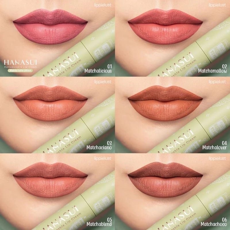 LIPSTIK HANASUI MATCHA HANASUI TERBARU WARNA HIJAU LIPSTIK VIRAL TERBARU DARI HANASUI