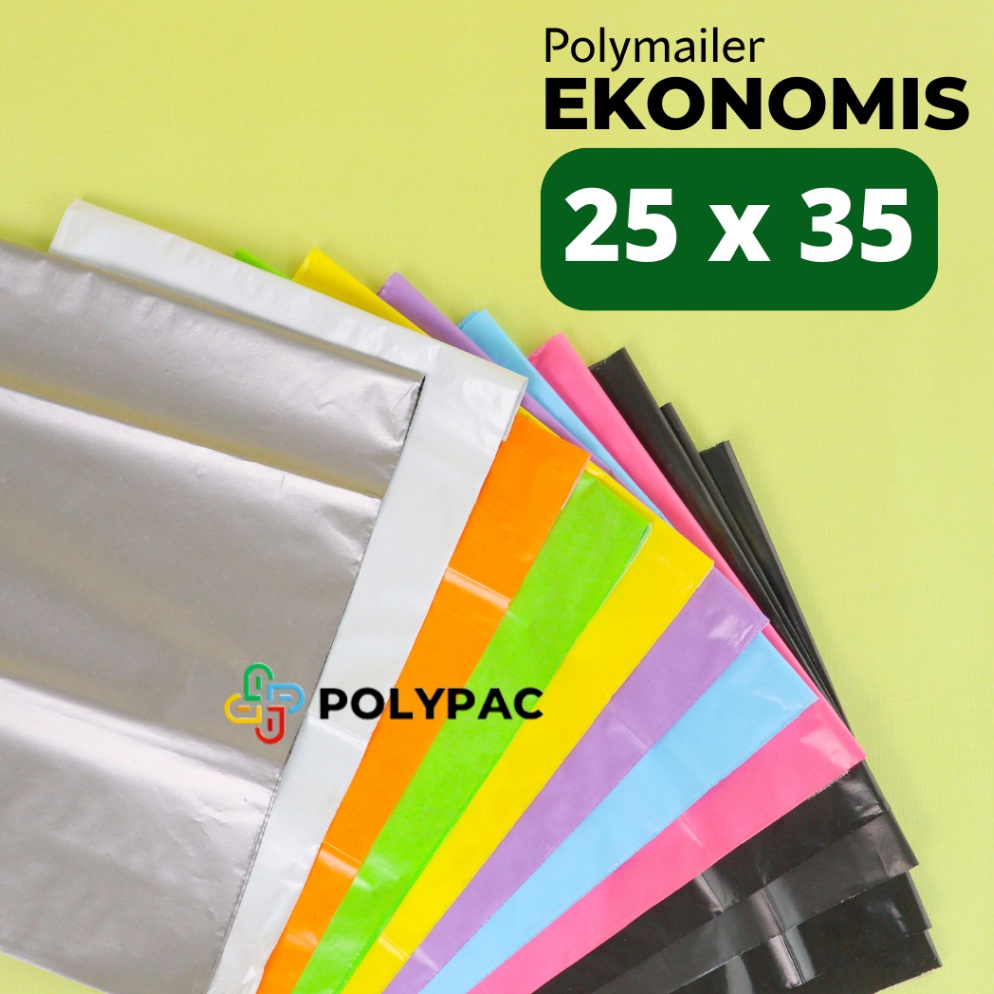

Terlaku.! Polymailer Warna Ekonomis [25x35] isi 100 pcs - Polymailer Lem Warna Pastel MBJ