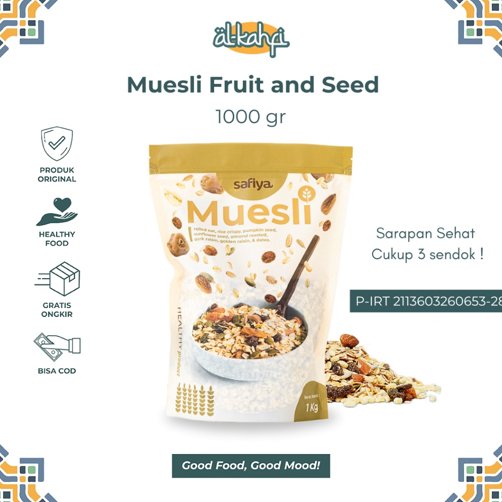 

Top Product Muesli Safiya 1 Kg Sereal Makanan Ringan dan Sarapan Sehat Premium