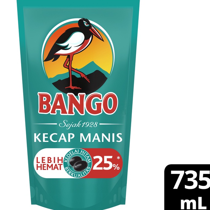 

Promo Max BANGO Kecap Manis Soy Sauce Refill Terbuat dari 4 bahan alami berkualitas 735 ML