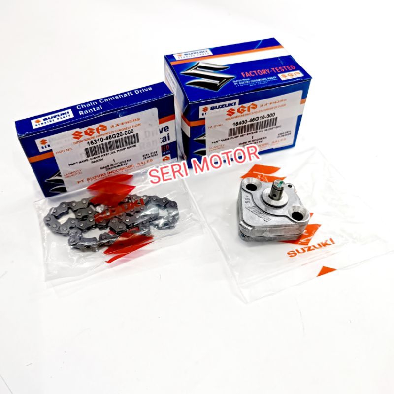 Pompa oli plus Rantai pompa oli (2pcs)Spin 125 Sgp 16310-46G20-000/16400-46G10-000