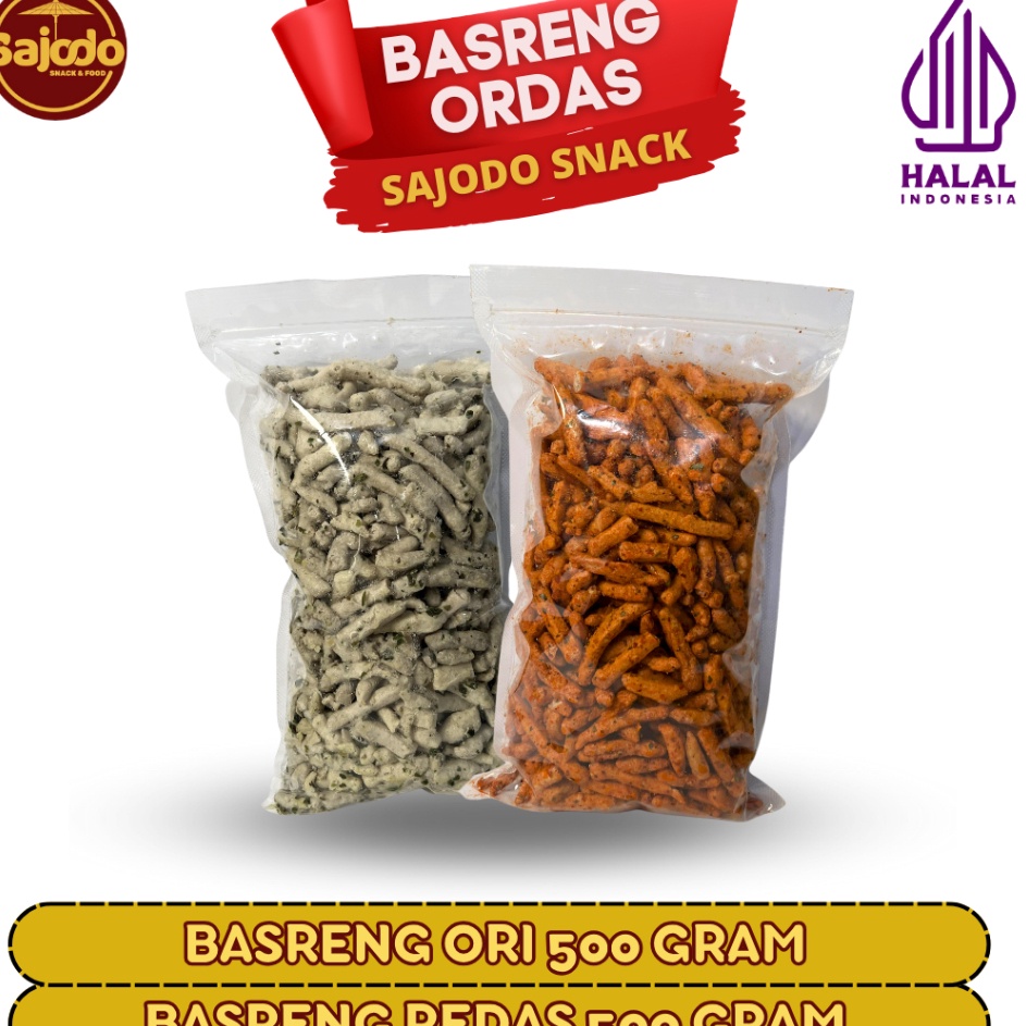 

Murah nampol BASRENG ORDAS ( ORI 500gram, PEDAS 500gram) SAJODO