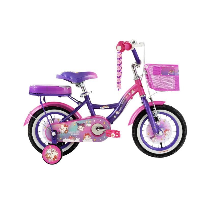 Sepeda mini 12 inch element anak cewek sanrio ada keranjang besi dan boncengan kokoh bisa buat anak 
