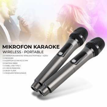 G-MARK Mikrofon Karaoke Wireless Portable KTV - X220U suara yang jernih sehingga enak didengar di telinga. Jarak Nirkabel: 30-50 m